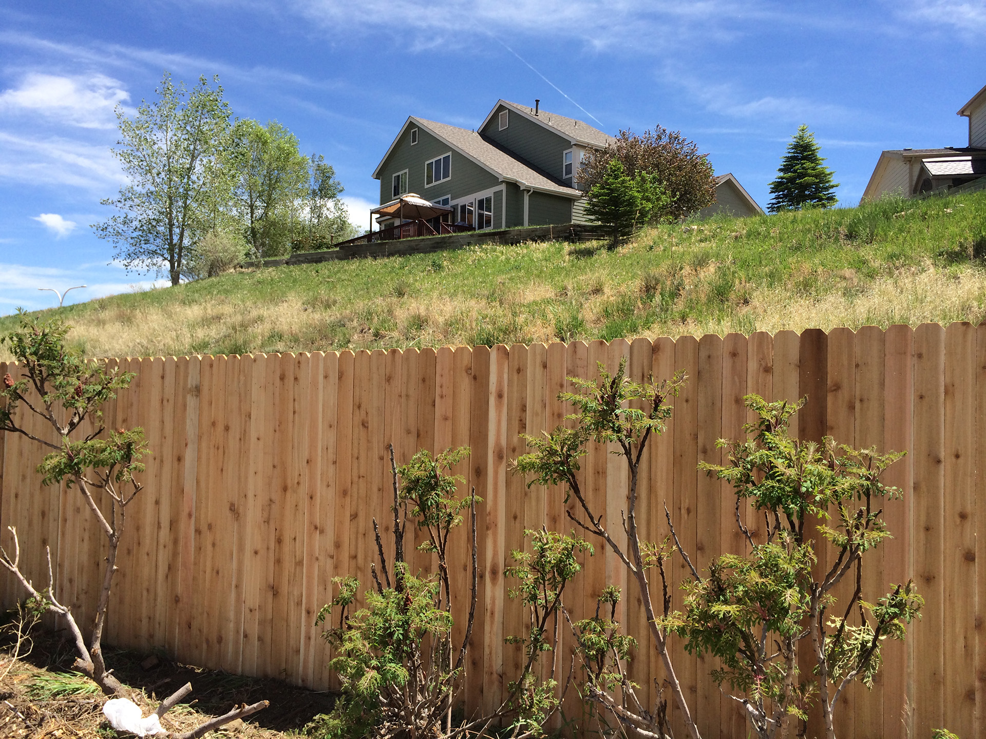 1X4X6 cedar privacy fence in Colorado Springs