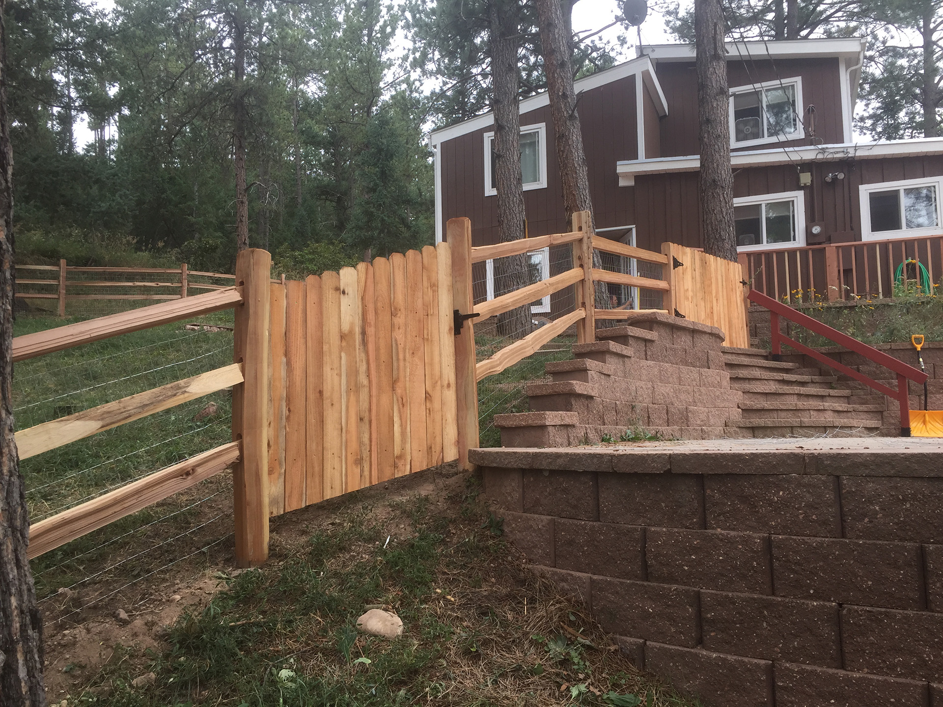 Split Rail & Doweled Fencing Installation in Colorado Springs Rustic